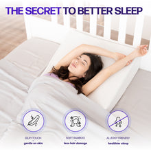 Load image into Gallery viewer, 7.5" Wedge Pillow For Acid Reflux - Dr. Recommended Height, Luxurious 2" Memory Foam Pillow Wedge For Sleeping, GERD, Post Surgery, Heartburn, and Snoring - Washable Bamboo Cover (25"W x 26"L x 7.5"H)